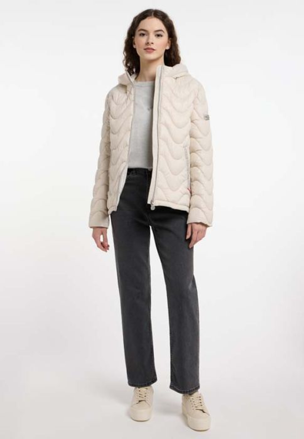 Куртка Frieda Freddies 3704 молочно-серый прострочка волна