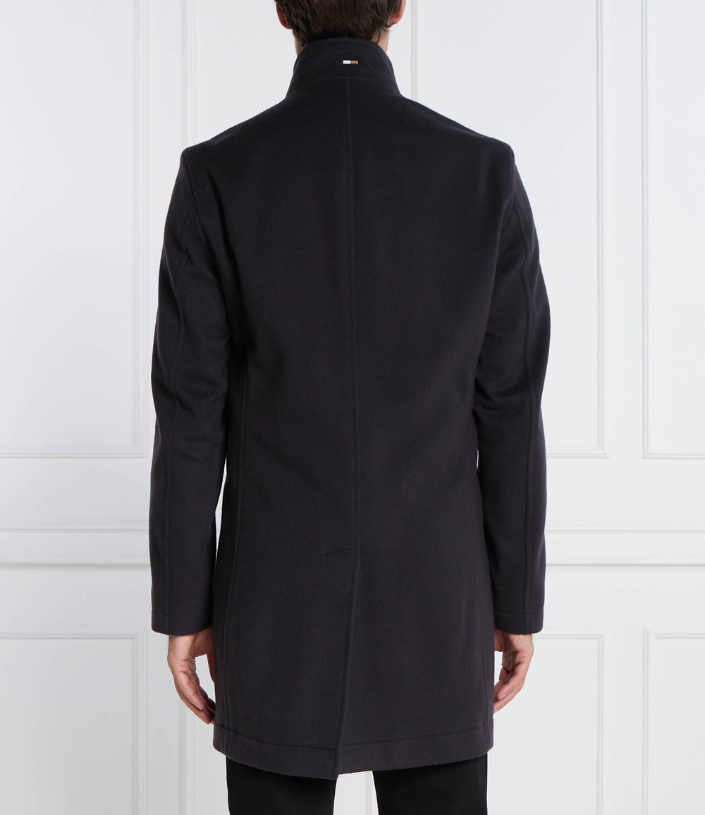 Хлопковое пальто h hyde standup c BOSS BLACK - темно-синий(50502271)