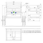 Тумба подвесная IDDIS Cloud, 60 см, белая/золотистый дуб, CLO60Y0i95