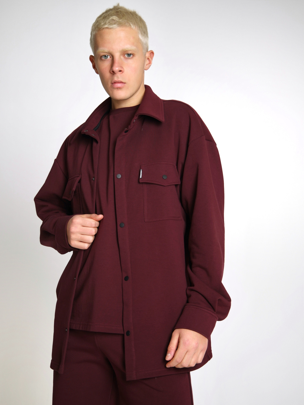 Рубашка трикотажная Город Горький бордо бордовая красная