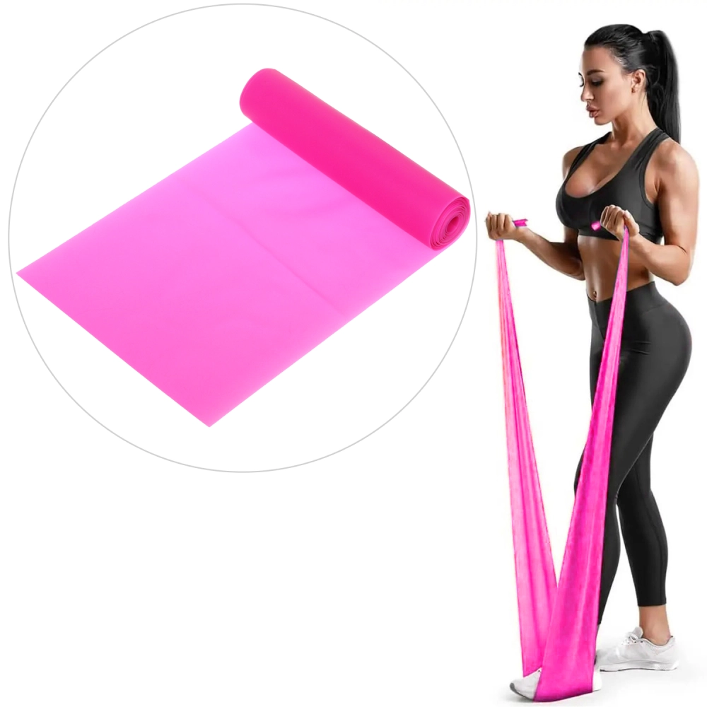 Жгут для йоги 0,45 мм*15 см*2 м (туба). розовый