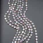 Жемчуг культивированный каплевидный с ярким розово-лиловым свечением, 10*9мм