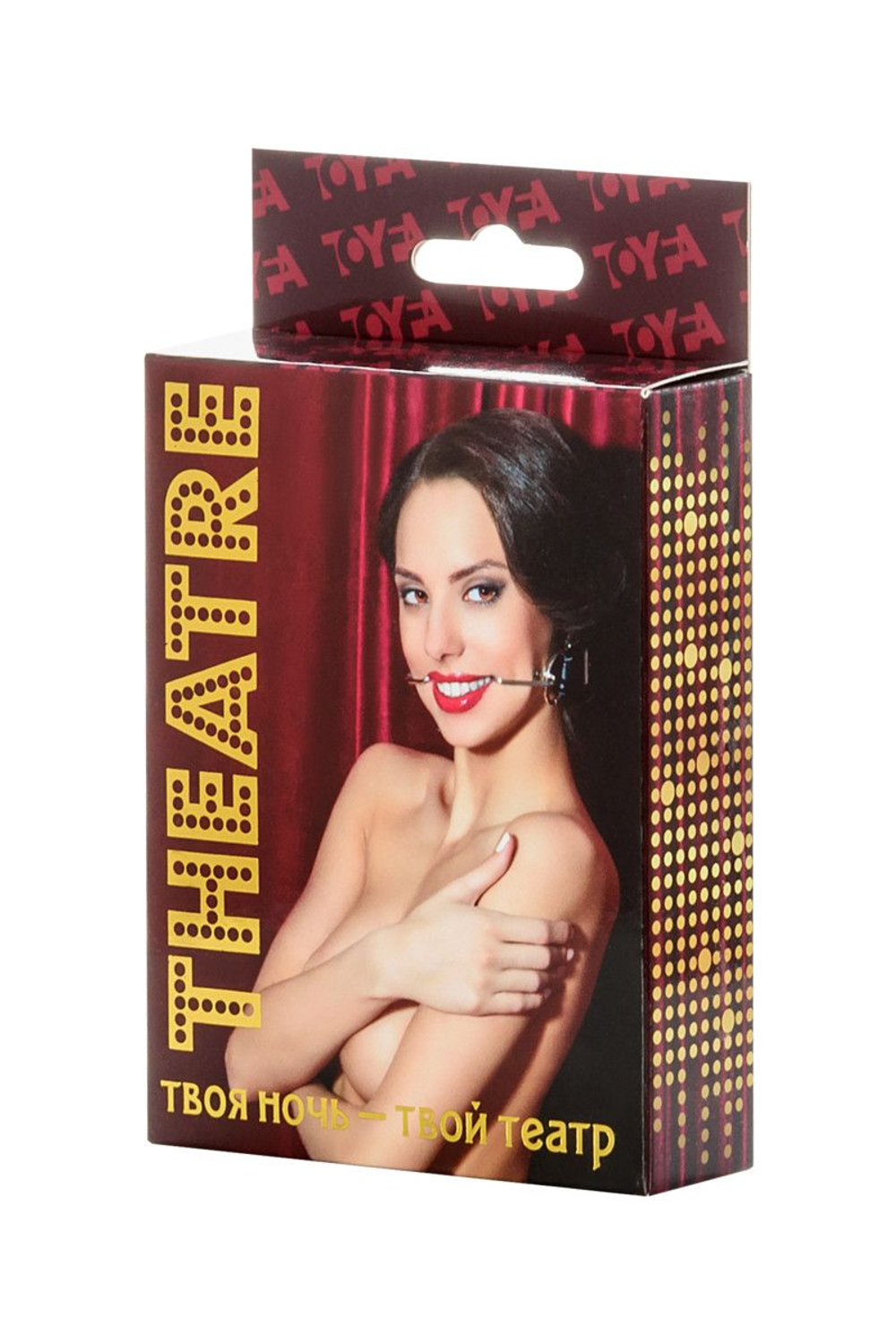 Кляп-крючок ToyFa Theatre на чёрном кожаном ремешке