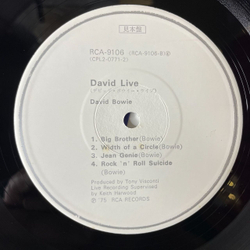 Винтажная виниловая пластинка LP David Bowie Live (Japan 1974) (Obi) (Promo)