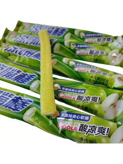 Тянучки со вкусом яблока, клубники, черники, колы 20 шт