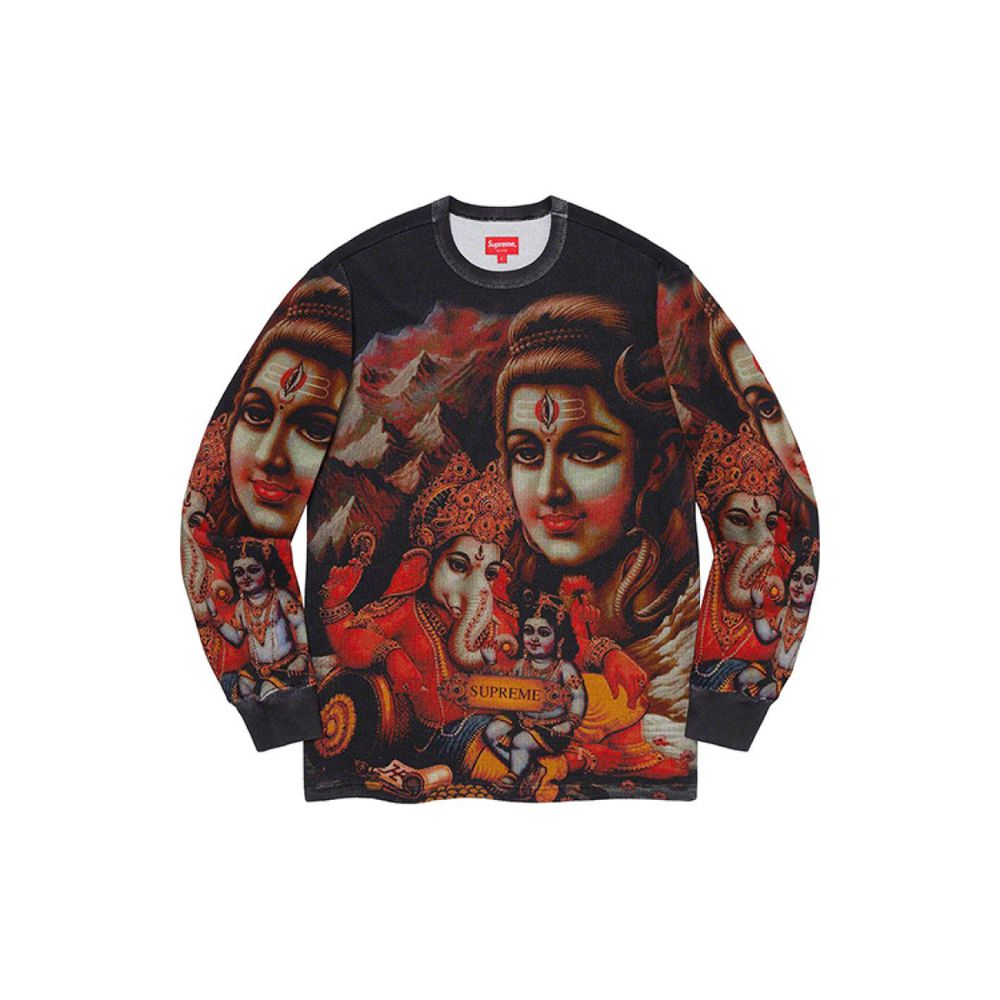 Supreme FW19 Week 13 Ganesh L/S Thermal Black T