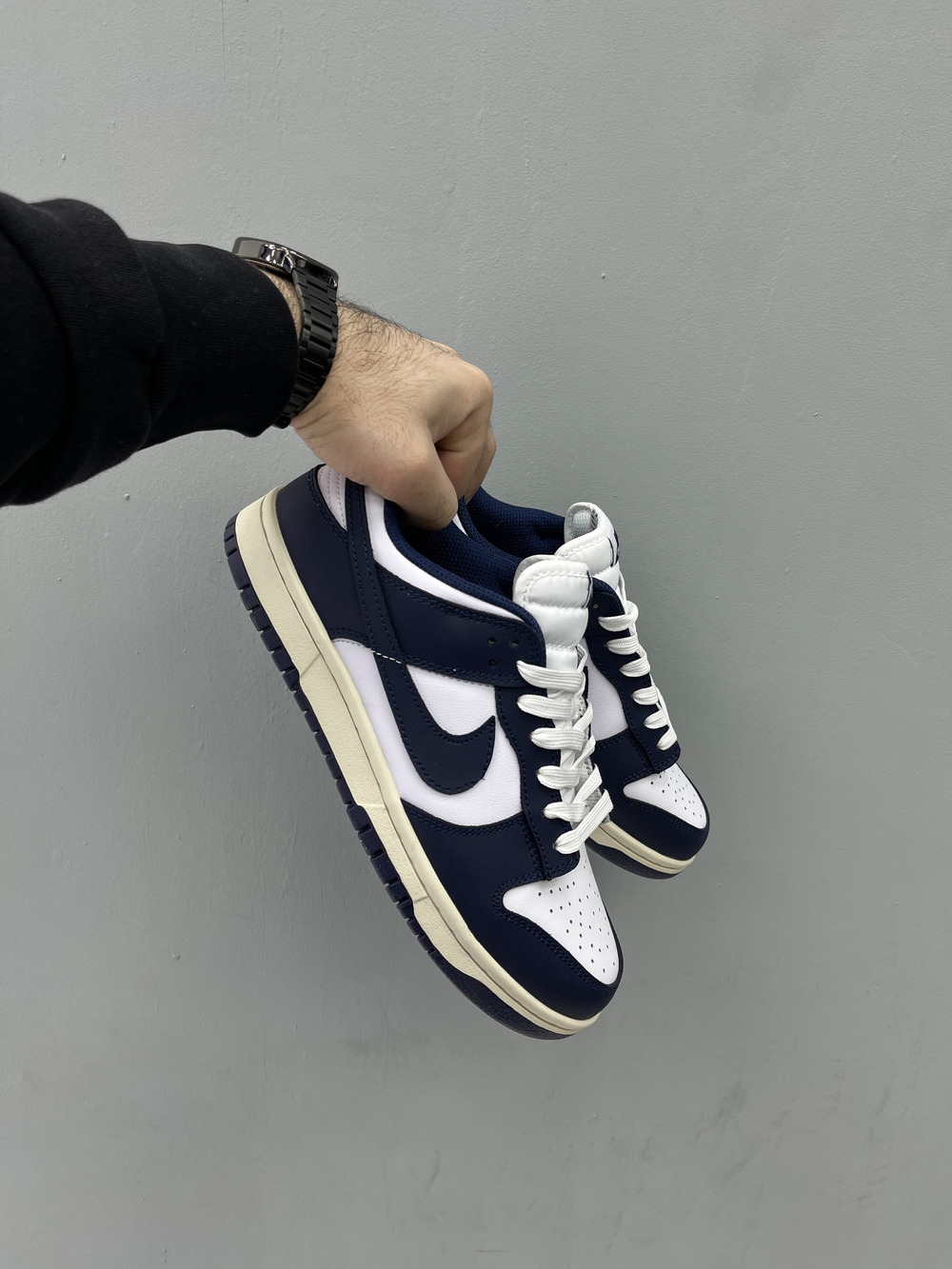 Кроссовки Nike Dunk Low #A5532 (бел.-син.)