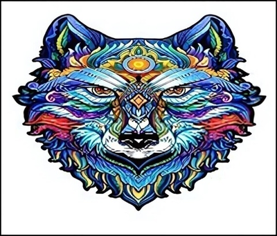 Пазл деревянный фигурный "Волк" МС-5577-3 (Basir)