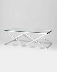 Журнальный стол 120*60 ИНСИГНИЯ серебро