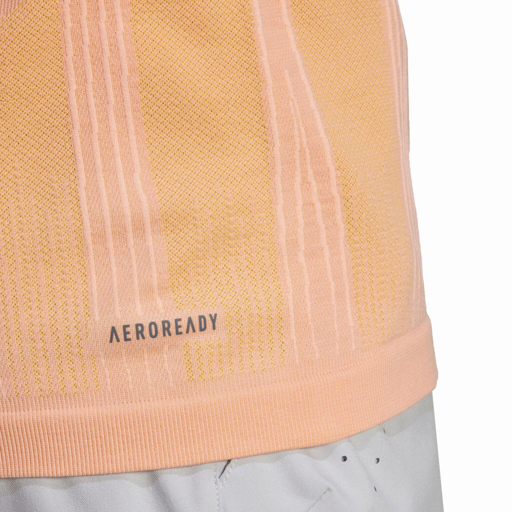 Мужская теннисная футболка Adidas Tennis Pro Seamless Aeroready Freelift T-Shirt - Розовый