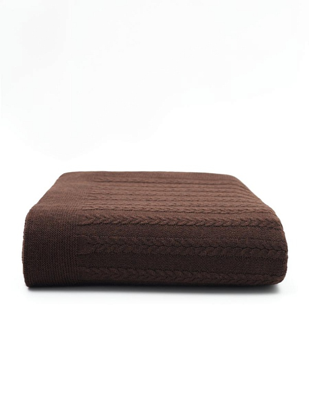 Плед 130x170 Косы ПД039-13 коричневый