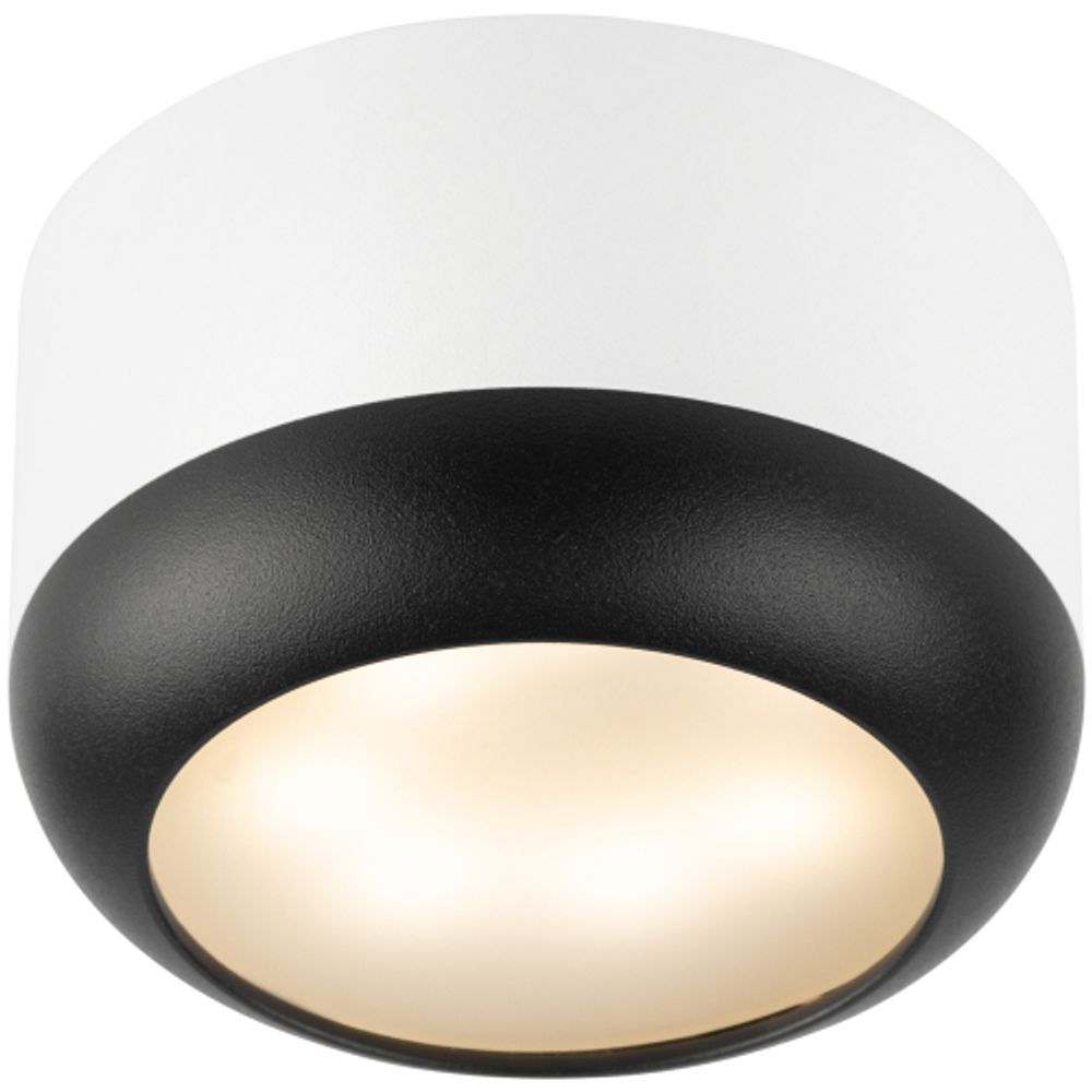 Светильник настенно-потолочный спот ЭРА OL56 WH/BK под лампу GX53 белый/черный IP20