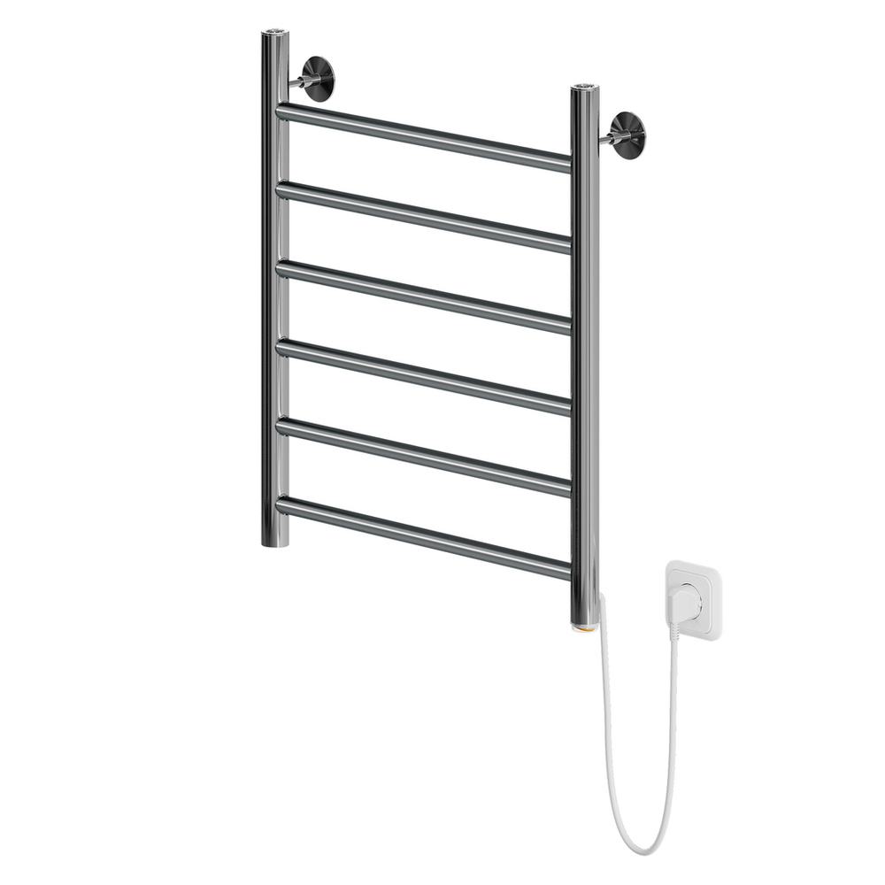 Полотенцесушитель MIXLINE VEGA  60х50 (кноп выкл, 255 Вт, 6 перекладин, правый) электрический ХРОМ