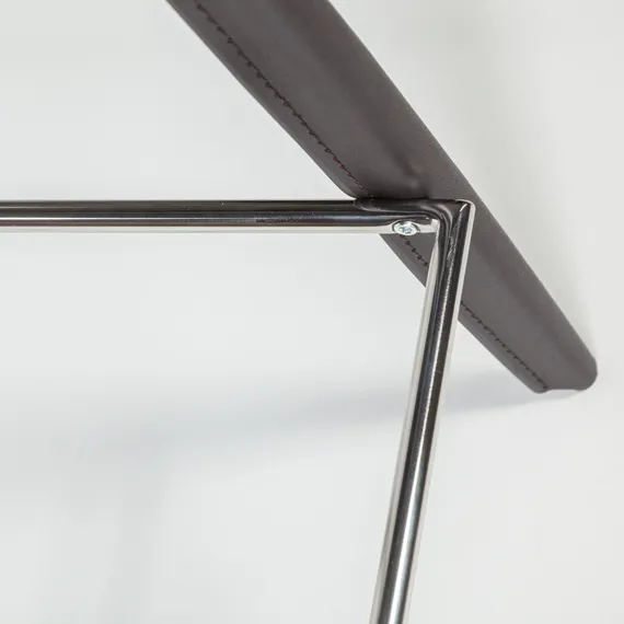 Полубарный стул Austin, темно-коричневая кожа