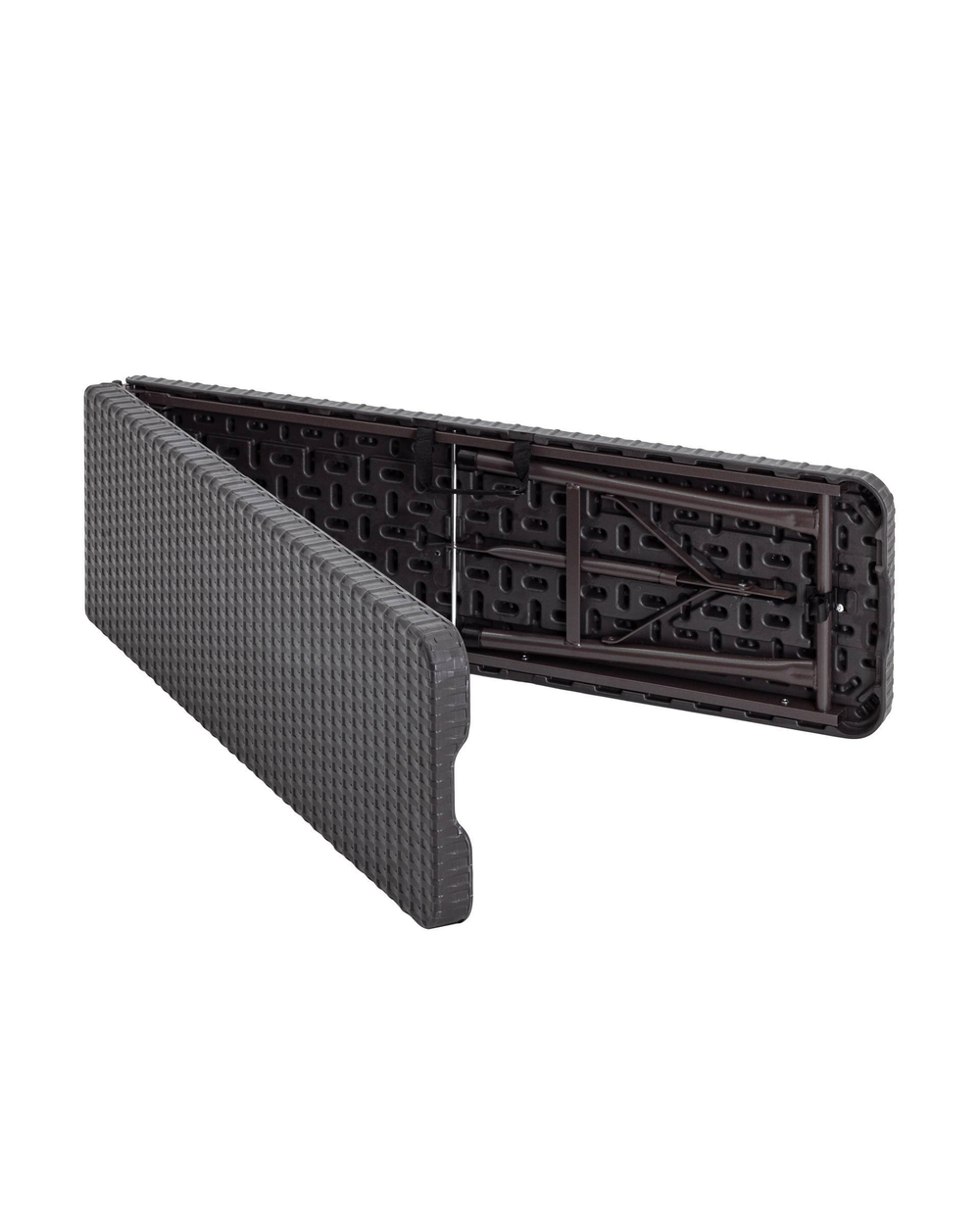 Скамейка Складная садовая 183x28x43 см HDPE шоколад