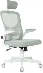 Кресло Бюрократ MC-W101-H светло-серый TW-02 TW-20 сетка/ткань крестов. пластик пластик белый