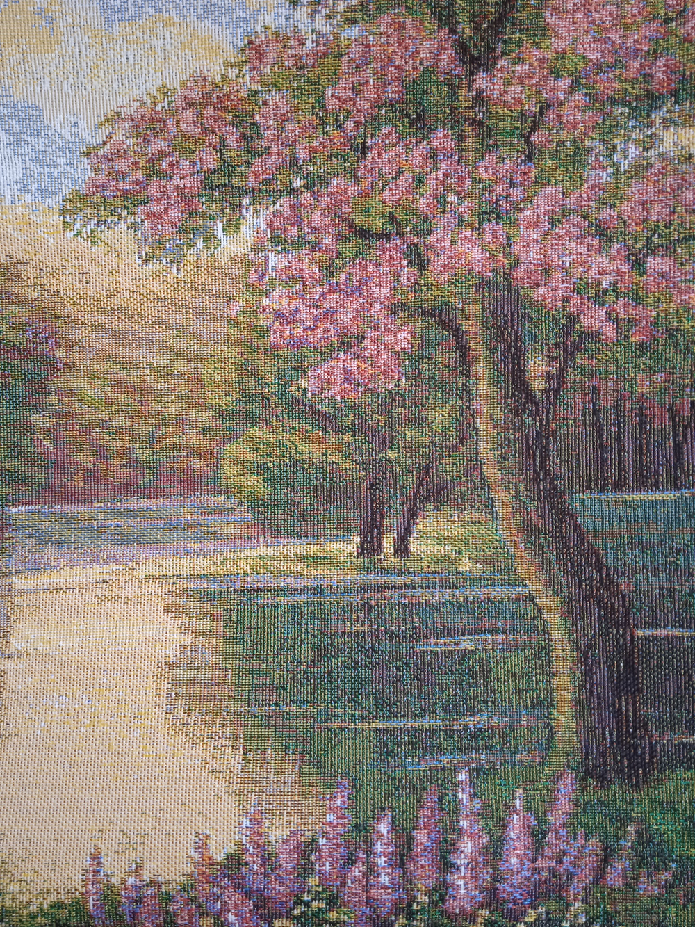 Декоративный гобеленовый чехол для интерьерной подушки Майский вечер 38*38