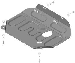 Защита картера двигателя, КПП. 2 мм, Сталь для Renault Megane I 1995-2003, Motodor.71707
