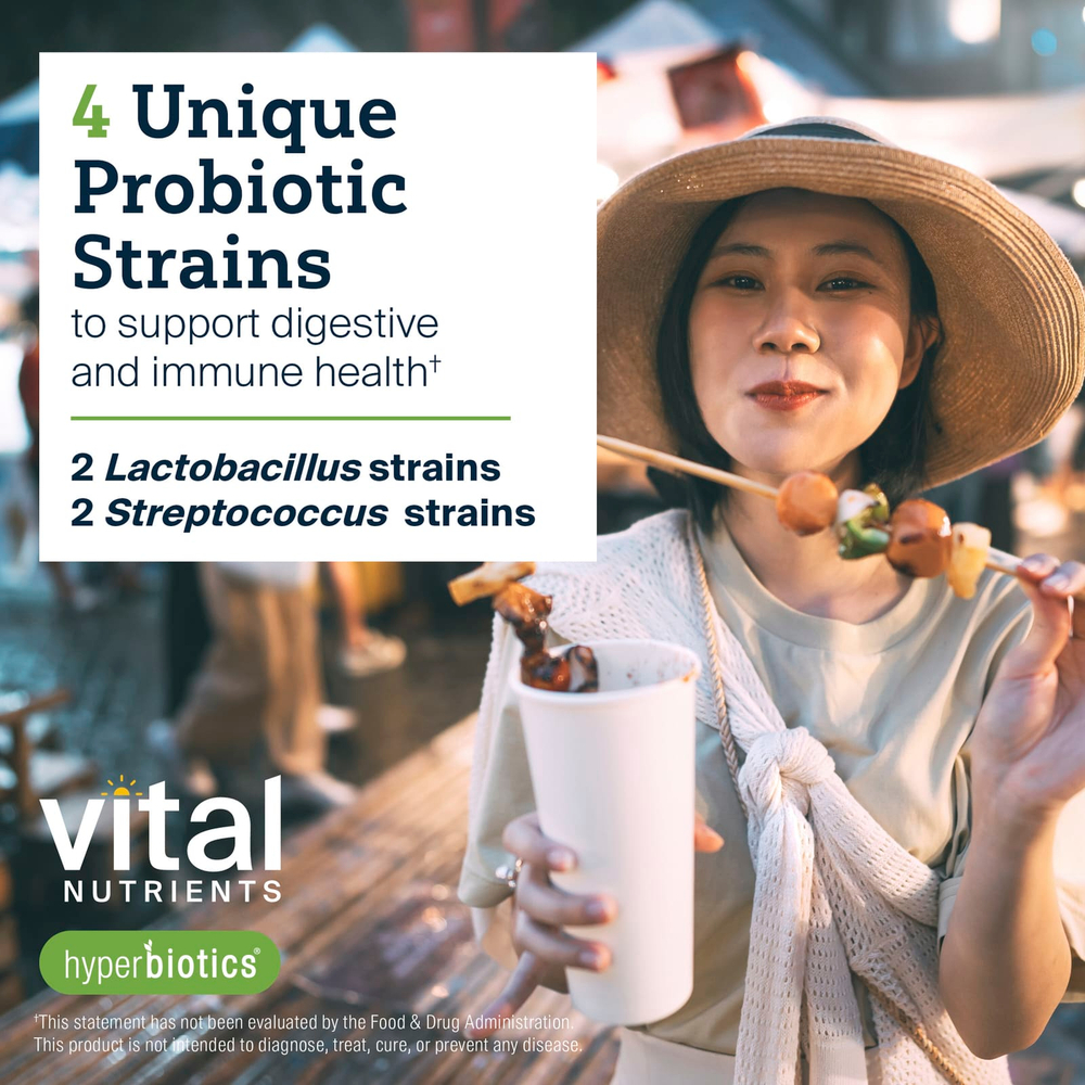 Vital Nutrients, Hyperbiotics®, Pro-Dental®, пробиотик, натуральный мятный вкус, 45 веганских жевательных таблеток