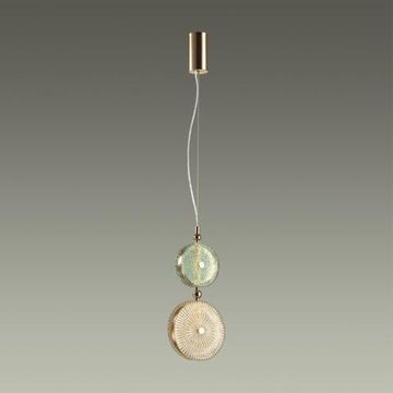 5412/13LC L-VISION ODL_EX23 152 золотой/зеленый/желтый металл/стекло Подвес LED 13W 4000K CARAMELLA