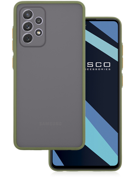 Чехол ROSCO для Samsung Galaxy A72 оптом (арт. SS-A72-ST-TPU-GREEN-ORANGE)