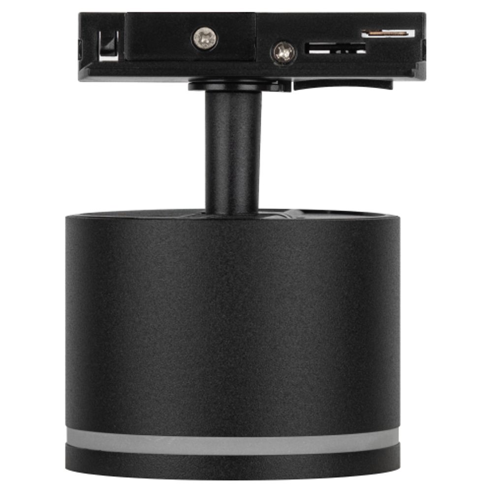 Трековый светильник однофазный ЭРА TR75 - GX53 BK под лампу GX53 c акриловым кольцом, черный. | Однофазные светильники под лампу