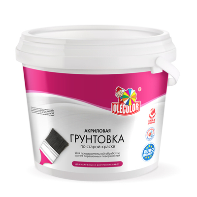Грунтовка акриловая по старой краске 1,0кг OLECOLOR