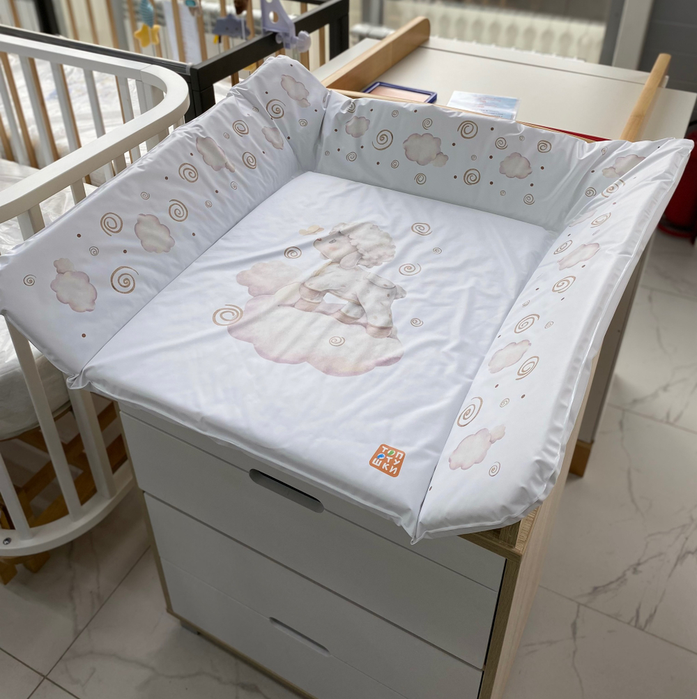 Пеленальный матрасик №2 Топотушки "Кудряшка" (80х71)