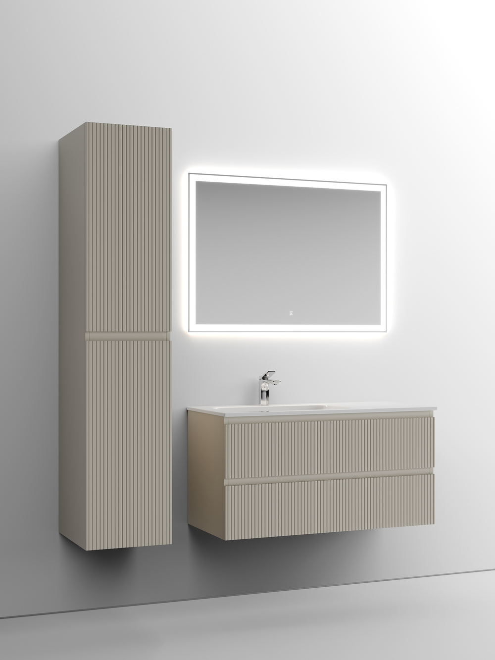 Тумба с раковиной Sancos Snob T 100 см SNT100LCE левая, beige soft