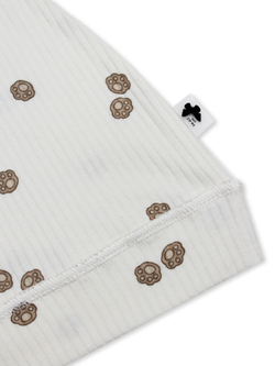 Шапочка Узелок Лапки Рубчик Экрю RinaAmari