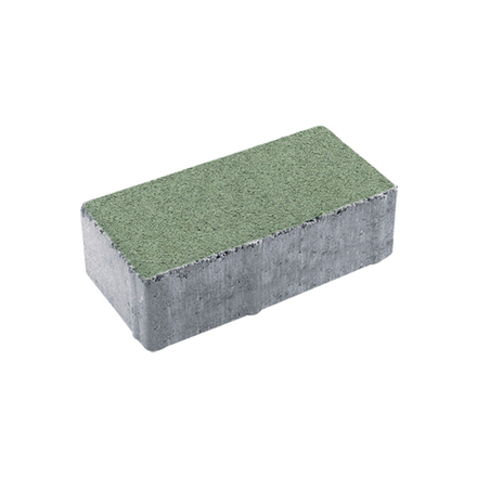 Тротуарная плитка ПРЯМОУГОЛЬНИК 200x100 мм - Стандарт Зеленый