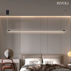 Светильник подвесной (подвес) Rivoli Grace 6186-701 LED 23Вт 3000К чёрный светодиодный | Rivoli