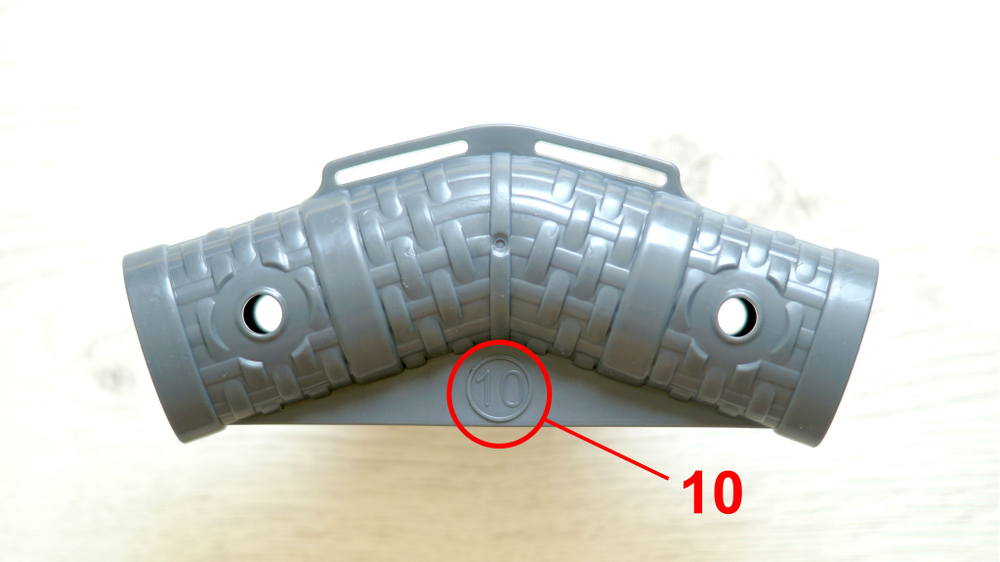Т-образный соединитель - тройник P04404 BestWay с маркировкой "10", запчасть для круглых каркасного бассейна 305 на 76 см. Steel Pro Max Bestway артикул 56406 и 56408