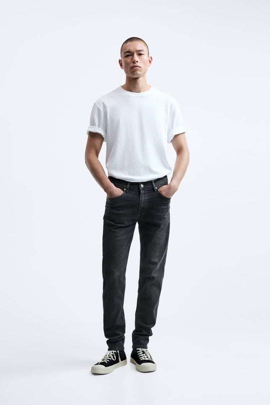 ZARA ДЖИНСЫ SLIM FIT, УГОЛЬНЫЙ