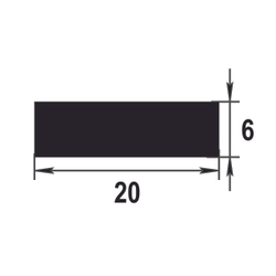 Штанга плоская Лука 20*6 ШПл 02.2000.502л золото