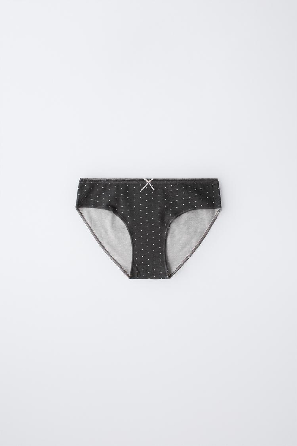 ZARA НАБОР ИЗ ШЕСТИ ТРУСОВ С ПРИНТОМ, ЧЕРНЫЙ