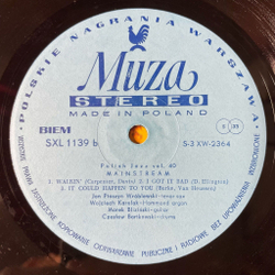 Винтажная виниловая пластинка LP Jan Ptaszyn Wroblewski, Wojciech Karolak Mainstream (Польша 1974) Польский Джаз