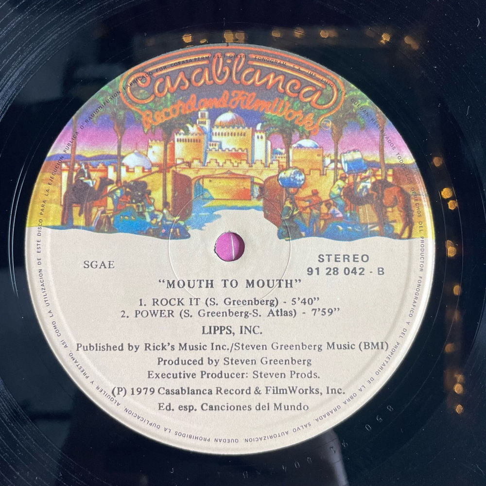 Винтажная виниловая пластинка LP Lipps, Inc. Mouth To Mouth (Spain 1980)