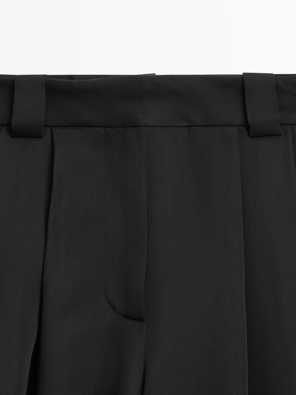 Massimo Dutti Брюки Саруэль из струящейся ткани, черный