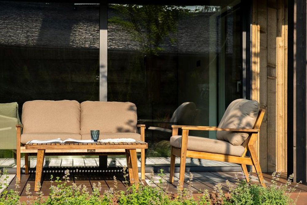 Кресло из акации Joygarden МОНА, светло-серый