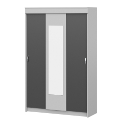 Шкаф-купе Бассо, серый/антрацит