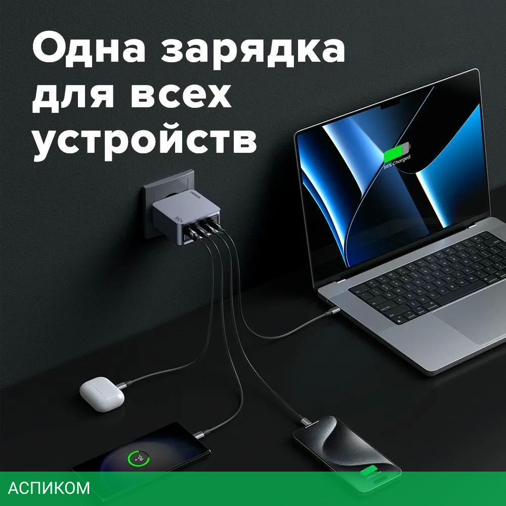 Сетевое зарядное устройство Ugreen X763 Space Gray (25877)