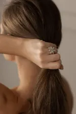 Кольцо Moon River Цветок Объемный R086