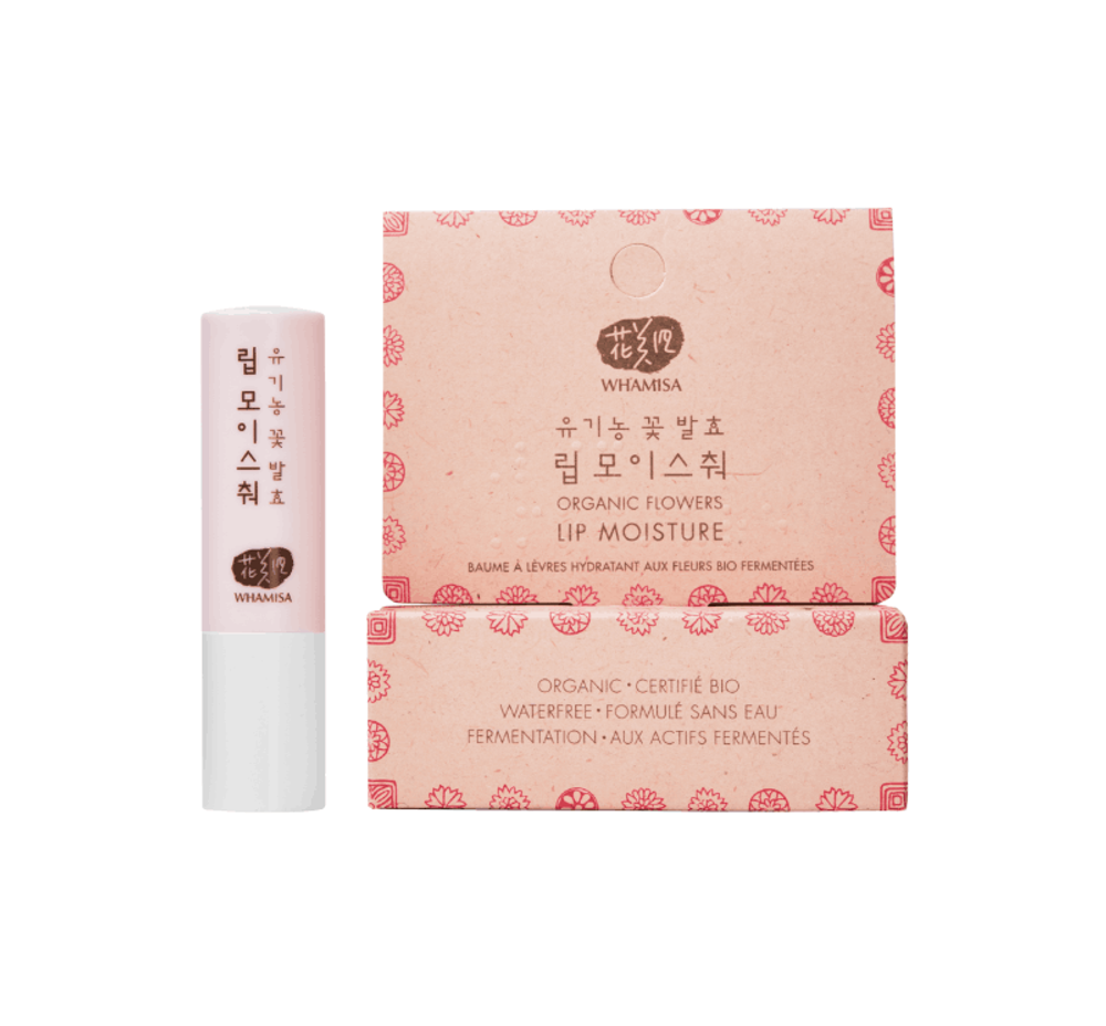 Бальзам для губ на основе цветочных ферментов Whamisa Organic Flowers Lip Moisture, 4 г