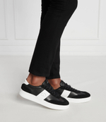 Кожаные кроссовки kourt iii maison band lo lace Karl Lagerfeld - черный(KL51524)