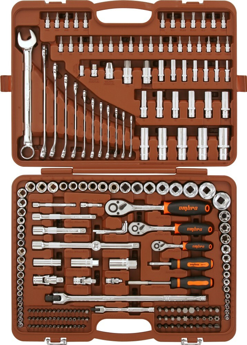 OMT216S Набор инструмента универсальный 1/4", 3/8", 1/2"DR, 216 предметов