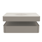 База под раковину Caprise 1200 подвесная, 1 выкатной ящик soft close, светло-серый матовый