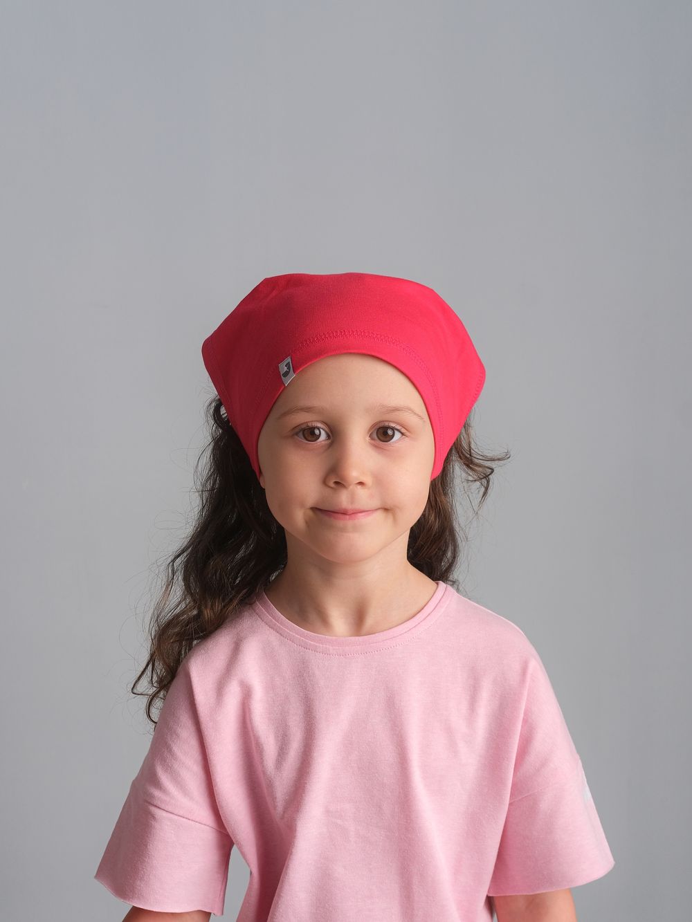 Косынка детская розовая