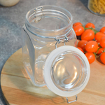 Банка квадратная с фиксатором 1000мл "Kremlin"