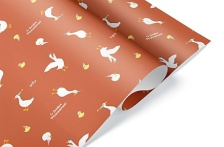 Упаковочная бумага 80гр (0,7*1 м) Гусята и утята